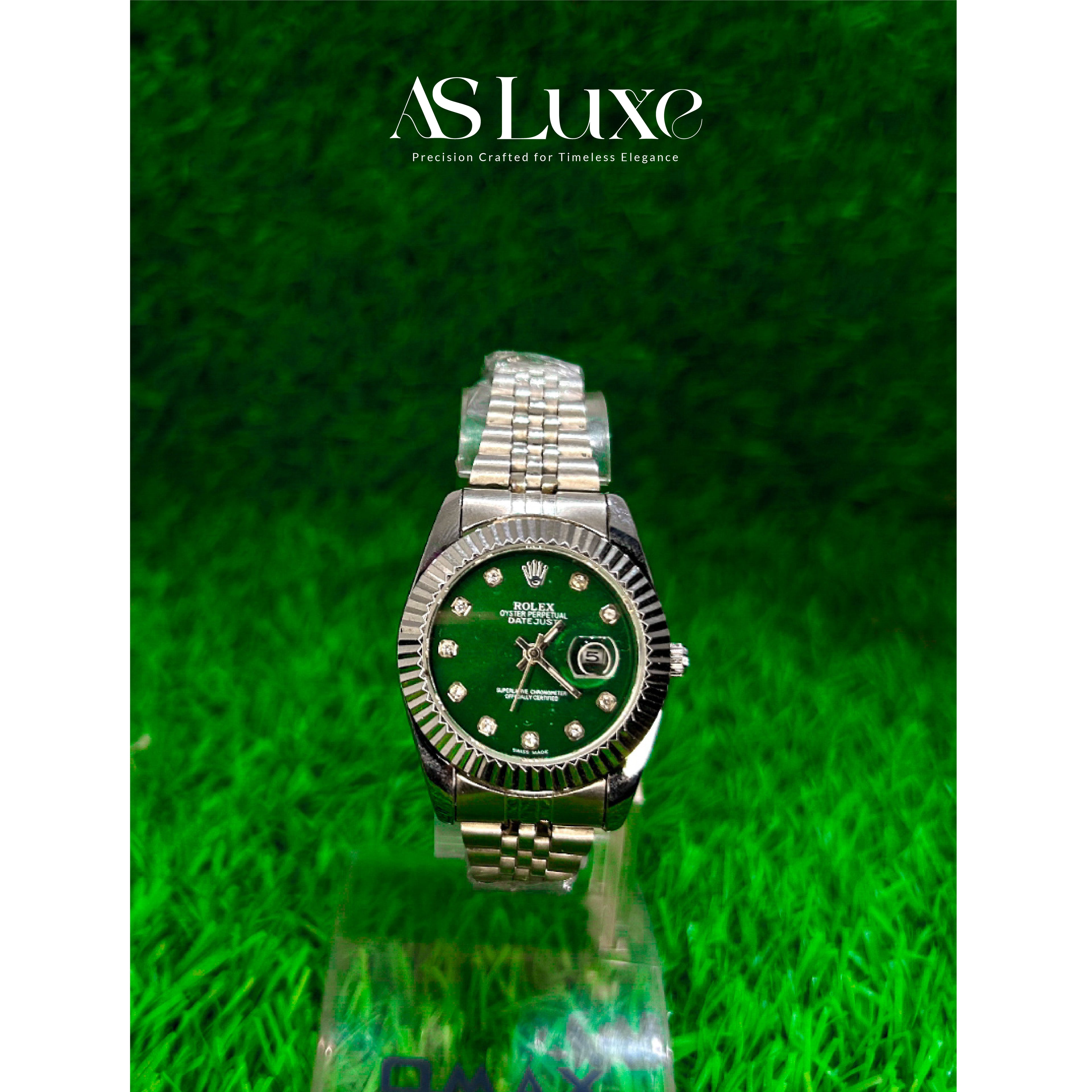 Luxury Rolex Green Dial Women’s Watch – Elegant & Timeless