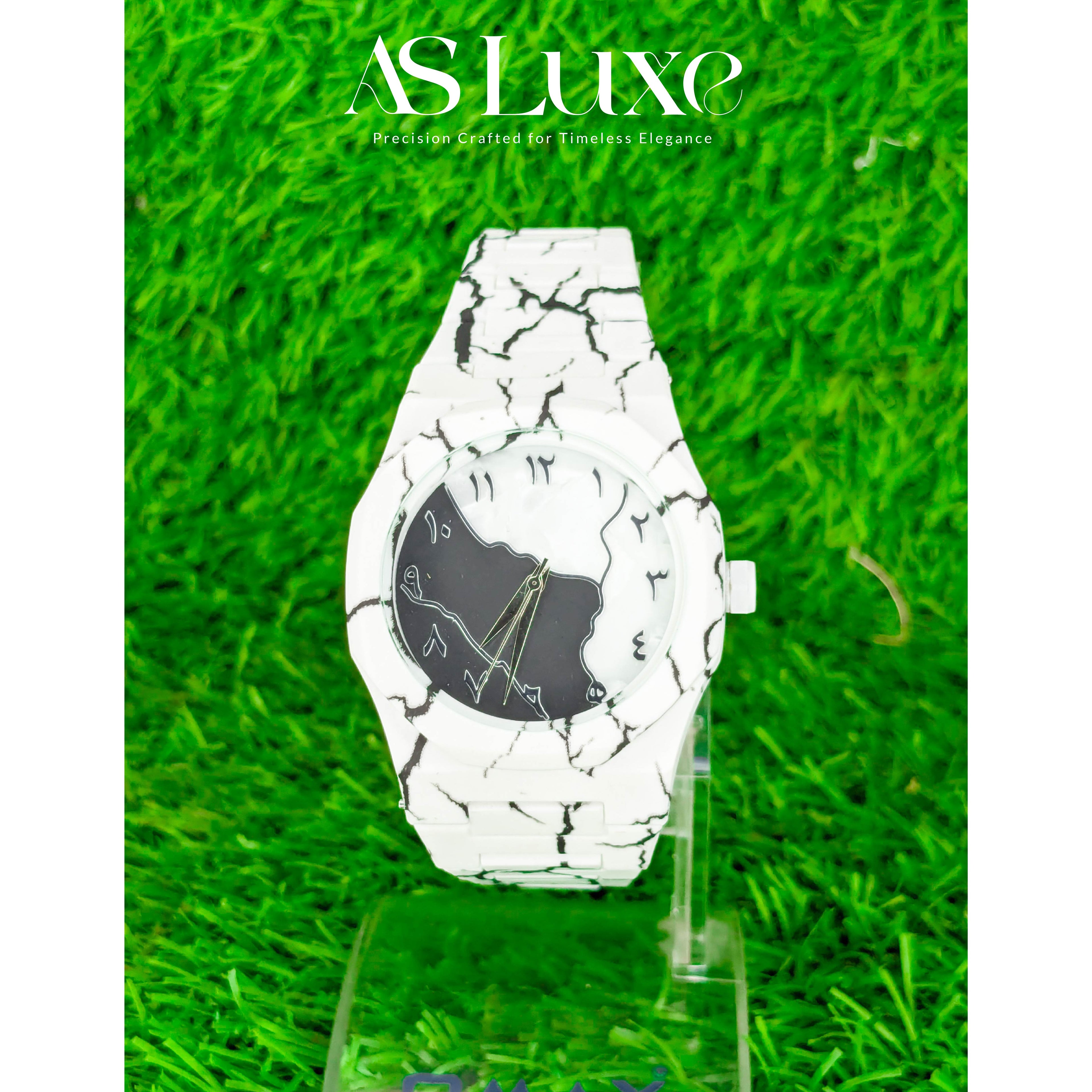 White Marble Pattern Luxury Watch – Stylish Unisex Wrist Watch