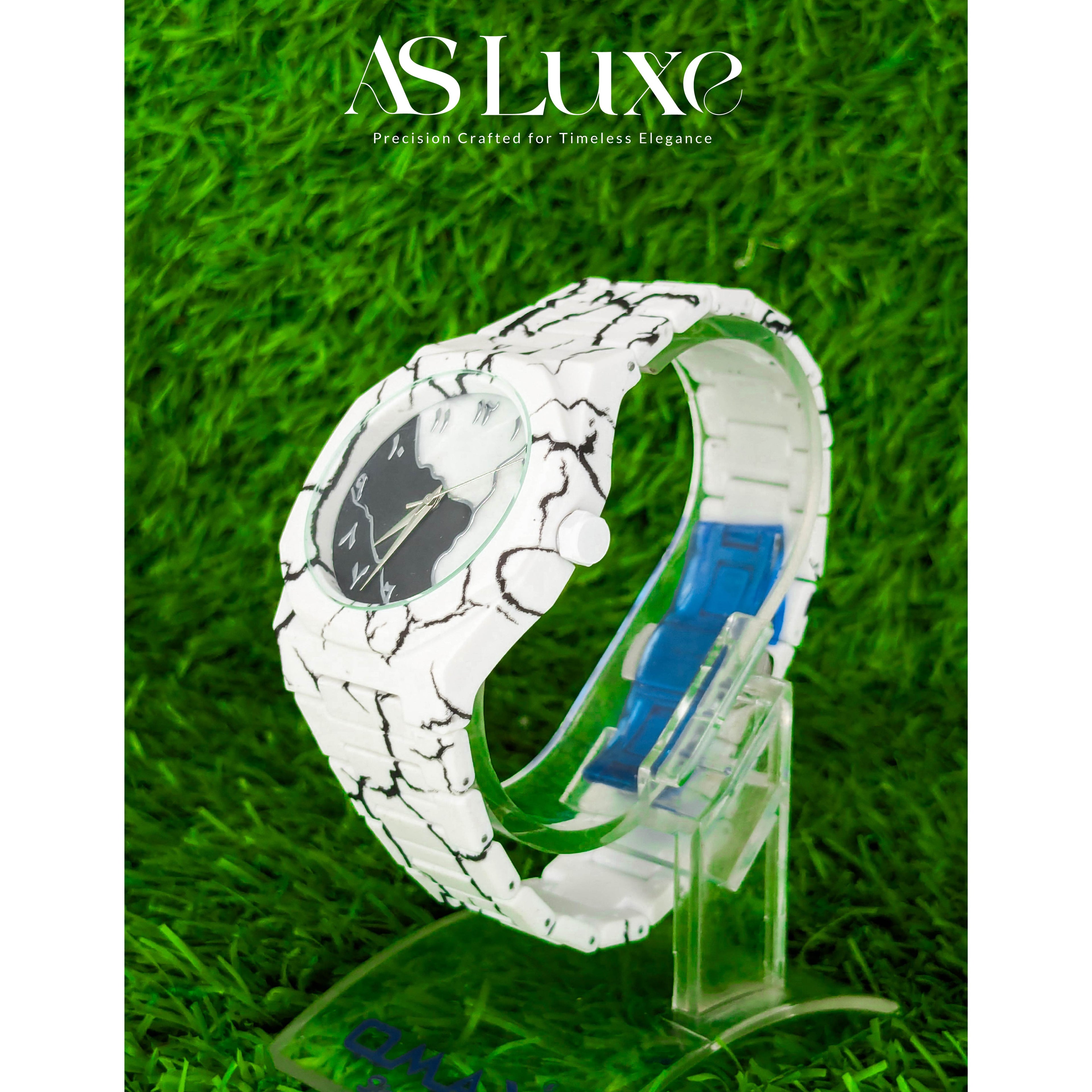 White Marble Pattern Luxury Watch – Stylish Unisex Wrist Watch